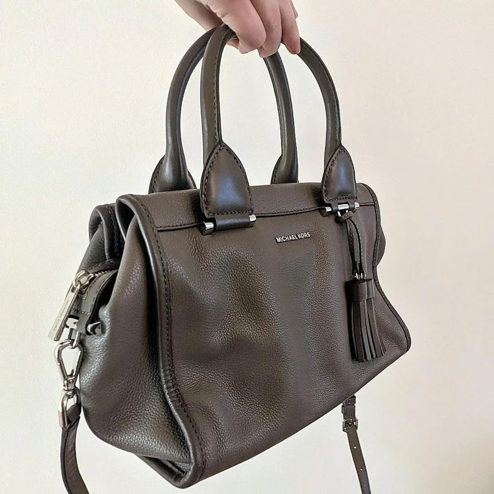 Michael Kors taupe leather